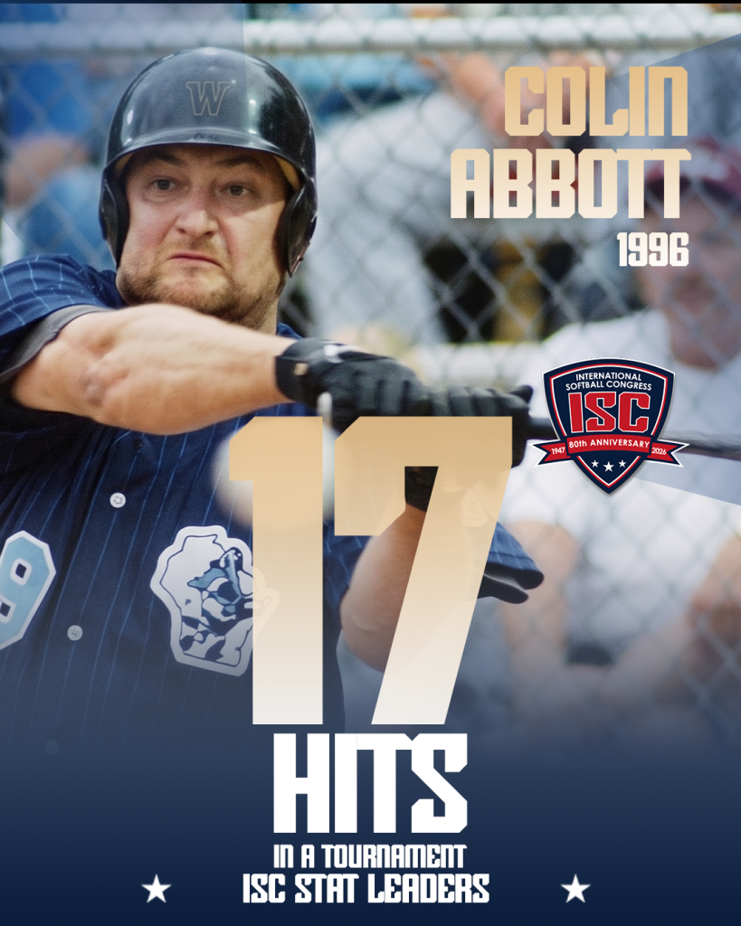 Most hits in a tournament: Colin Abbott