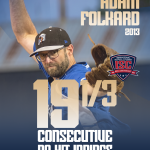 19 1/3 No hit innings: Adam Folkard