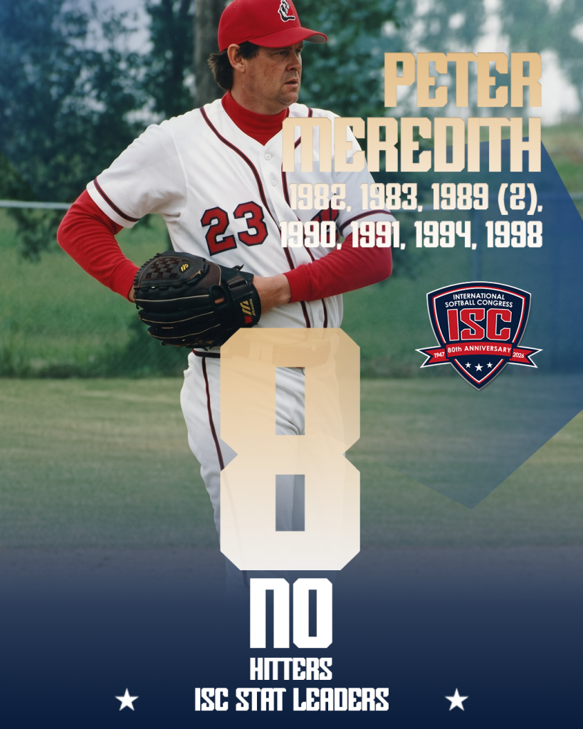Most No Hitters in ISC History: Peter Meredith